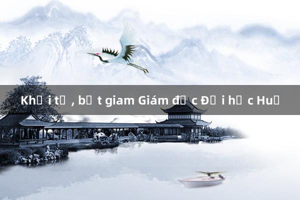 Khởi tố, bắt giam Giám đốc Đại học Huế