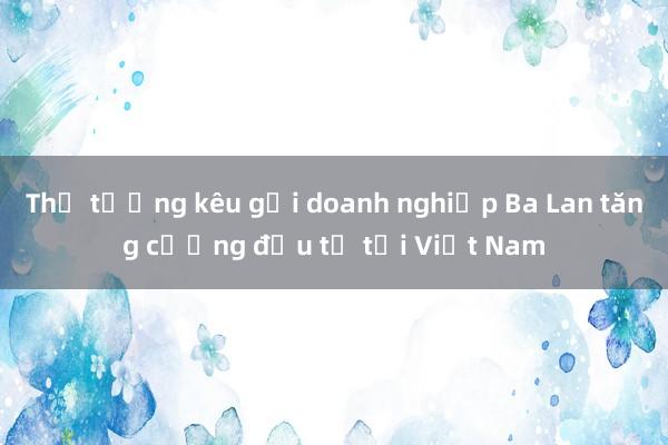 Thủ tướng kêu gọi doanh nghiệp Ba Lan tăng cường đầu tư tại Việt Nam