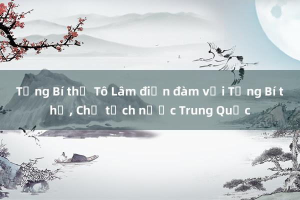 Tổng Bí thư Tô Lâm điện đàm với Tổng Bí thư， Chủ tịch nước Trung Quốc