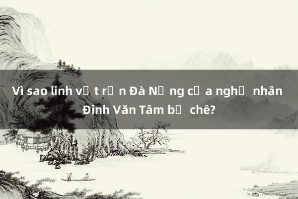 Vì sao linh vật rắn Đà Nẵng của nghệ nhân Đinh Văn Tâm bị chê?