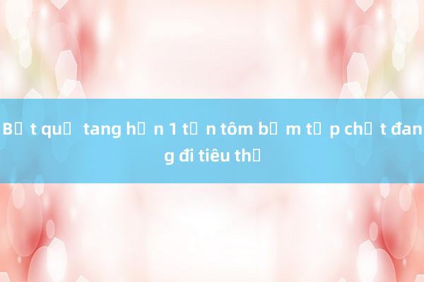 Bắt quả tang hơn 1 tấn tôm bơm tạp chất đang đi tiêu thụ