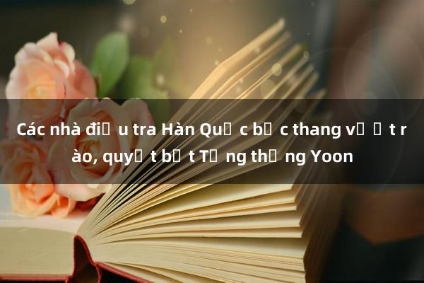 Các nhà điều tra Hàn Quốc bắc thang vượt rào， quyết bắt Tổng thống Yoon