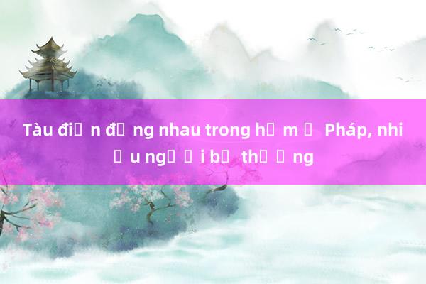 Tàu điện đụng nhau trong hầm ở Pháp， nhiều người bị thương