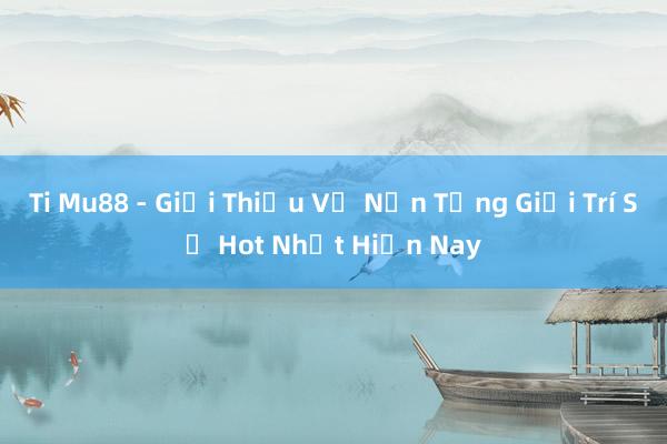 Ti Mu88 - Giới Thiệu Về Nền Tảng Giải Trí Số Hot Nhất Hiện Nay