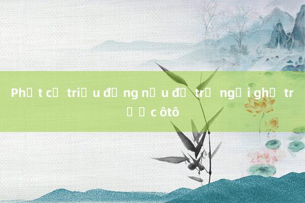 Phạt cả triệu đồng nếu để trẻ ngồi ghế trước ôtô