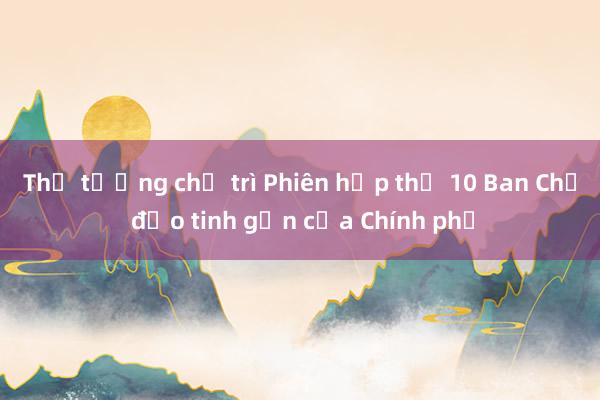 Thủ tướng chủ trì Phiên họp thứ 10 Ban Chỉ đạo tinh gọn của Chính phủ