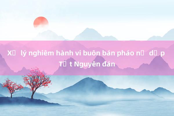 Xử lý nghiêm hành vi buôn bán pháo nổ dịp Tết Nguyên đán